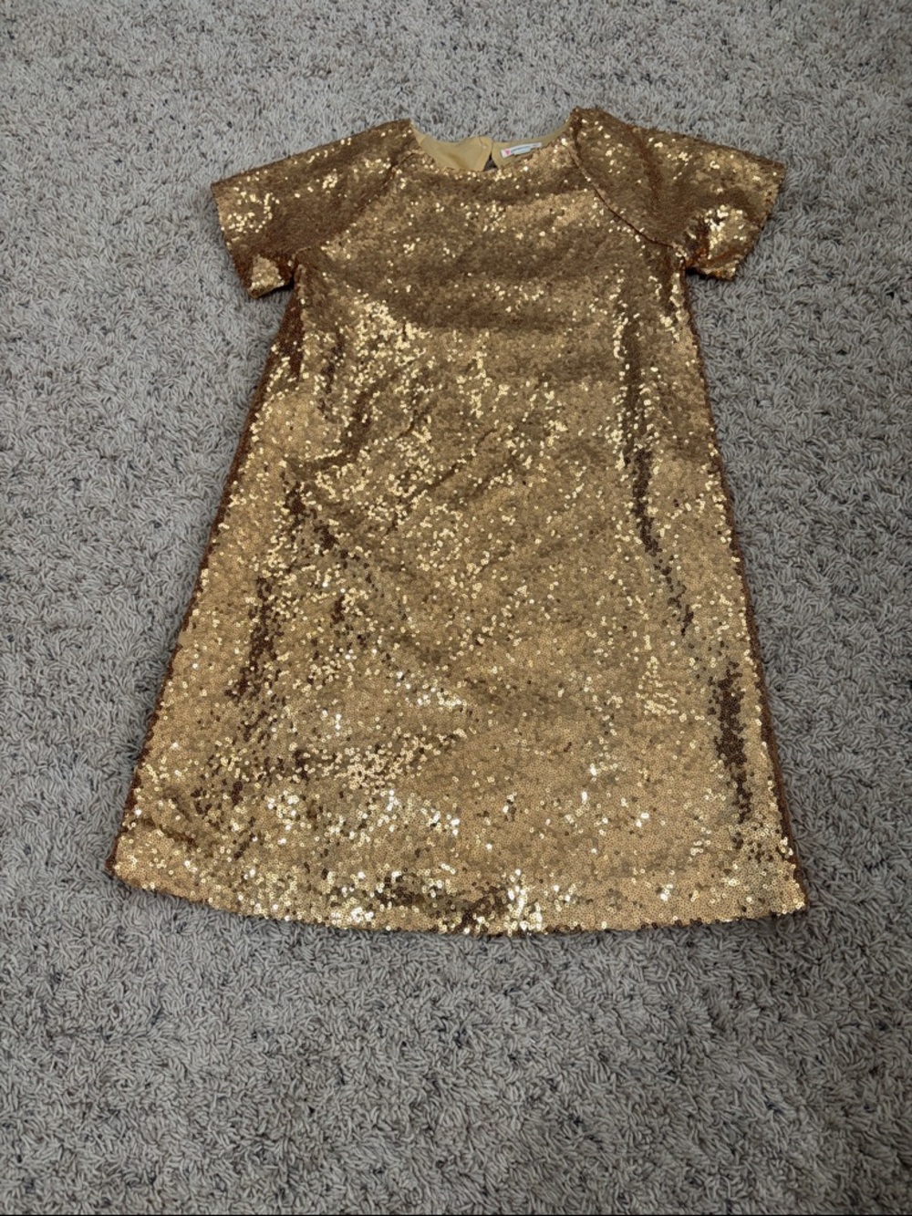 Crewcuts Metallic Gold Sequin Dress